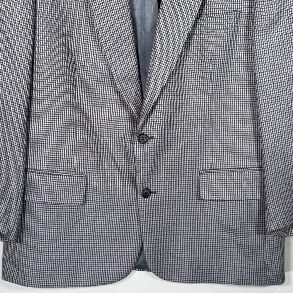 Brooks Brothers Men's Houndstooth‎ Blazer Jacket Sport Coat Gray Classic Fit